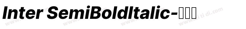 Inter SemiBoldItalic字体转换